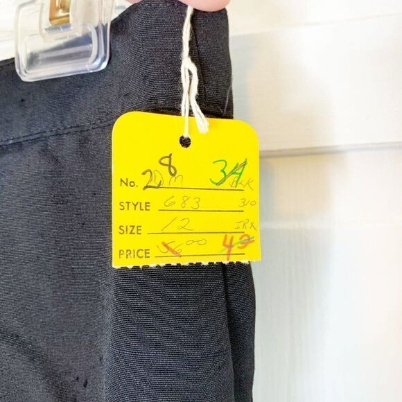 Vintage Douglas Marc Pants 70s/80s Deadstock New with Tags Black Fit Size 4/6 - Picture 7 of 12